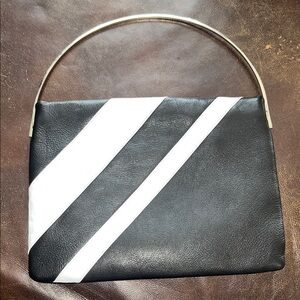Armani Exchange Black and White Clutch